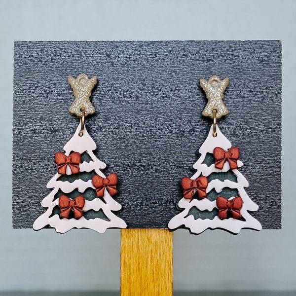 Classic German Christmas Tree | O Tannenbaum Polymer Clay Earrings