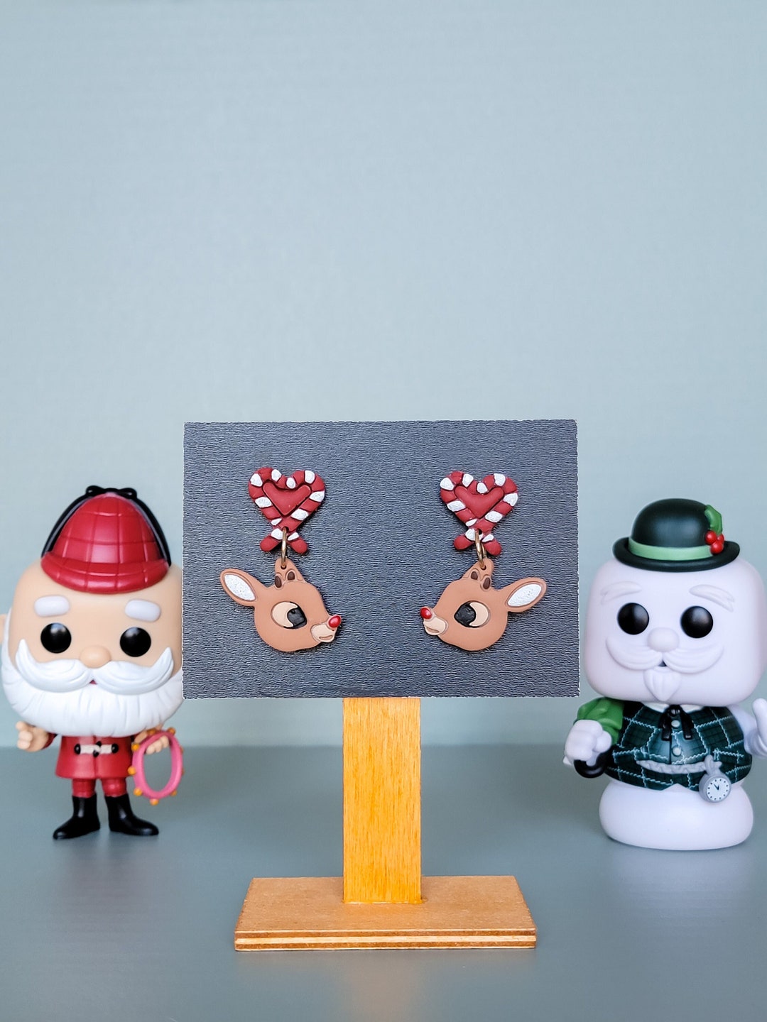 Rudolph the Rednosed Reindeer Christmas Polymer Clay Etsy