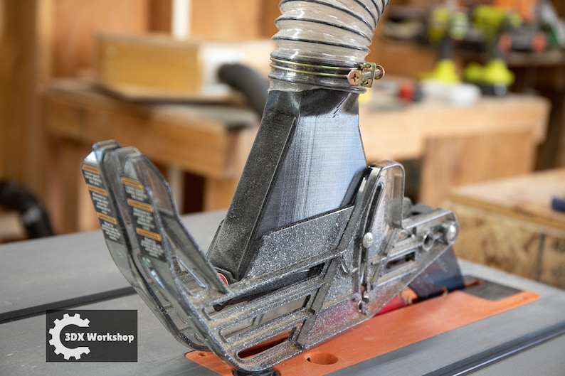 Ridgid R4518 R4514 Table Saw Blade Guard Dust Port, Table Saw Dust