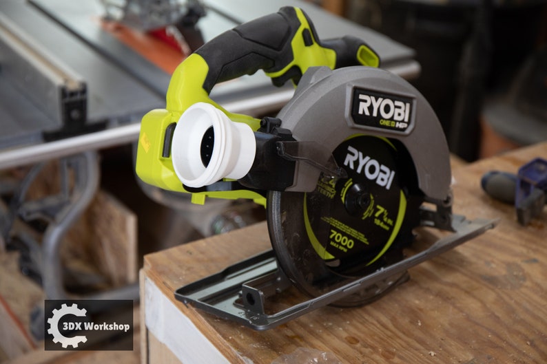 Ridgid Shop Vac Adapter for Ryobi Brushless HP 71/4 Circular Saw