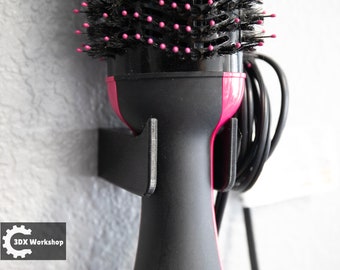 Revlon Volumizer/Drybar The Double Shot Hair Brush Dryer Wall Mount, Hairbrush Organizer, Hair Dryer Mount