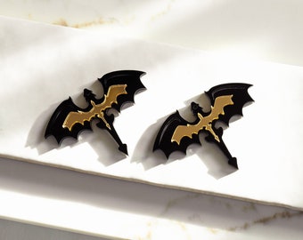 Black and Gold Acrylic Dragons Earring Blank Cutout, Dangle Earring Jewelry Making, Craft Earrings DIY, Fantasy Magic Dragon Earring Blanks