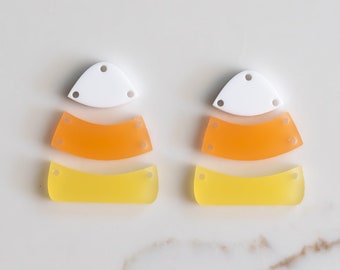 Candy Corn Dangle Earring Blanks Cutout, Earring Jewelry Making, Craft Multi Part Earrings DIY, Cute Halloween Themed Earring Blanks