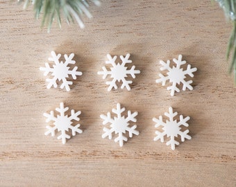 Snowflake Earring Cabochons Set, Earring Supplies, Christmas Stud Earring Jewelry Making, Craft Earrings DIY, Christmas Earring Blank