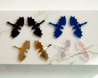 Acrylic Dragon Earring Blank Cutout, Dangle Earring Jewelry Making, Craft Earrings DIY, Fantasy Magic Dragon Earring Blanks