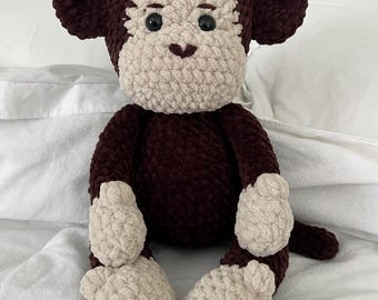 Crochet Monkey Plushie - Handmade to Order Stuffed Animal