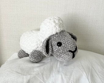 Sheep Plushie, Crochet Sheep, Baby Shower Gift, Jumbo Plushie, Handmade Stuffed Animal, Sheep Stuffie, Sheep Stuffed Animal, Counting Sheep