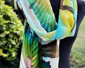 Hand Painted scarf, Mother's Day gift, Tie Dye