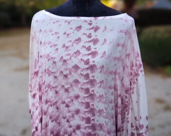 Hand painted/Tie &Dye/ Crape Silk Tunic/ One of a kind/