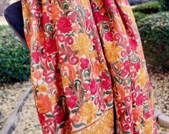 Kashmiri Shawl, Wool wrap, Embroidery shawl, Gift for Her