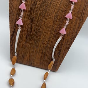 Single Strand Pine Nut Lanyard with Dentilium Shells and Glass Beads