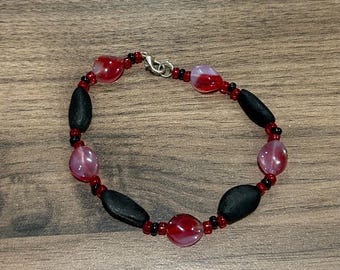 Pine Nut Bracelet with Glass Beads