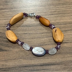 Pine Nut Bracelet with Glass Beads