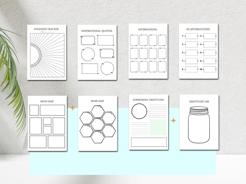 Vision Board Planner | Printable and Editable Canva Template | Goal ...
