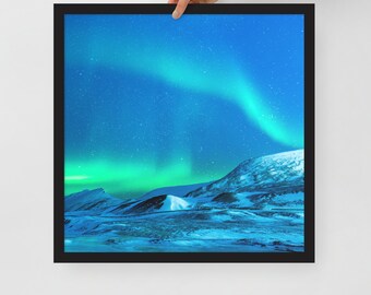 Aurora Borealis, Northern Lights, Polar Lights Framed Travel Poster
