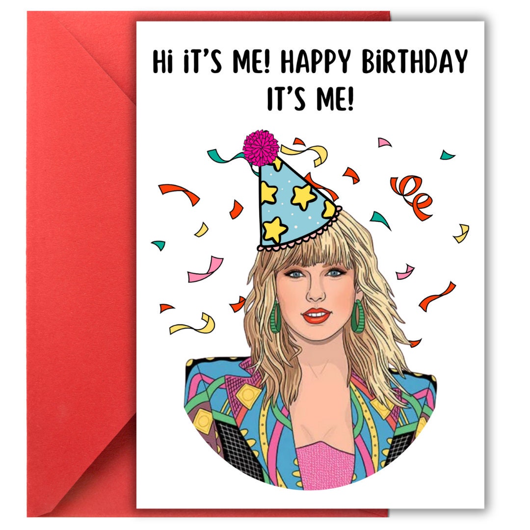 Taylor Swift Birthday Card, Taylor Swift Card, Swiftie Birthday, Taylor