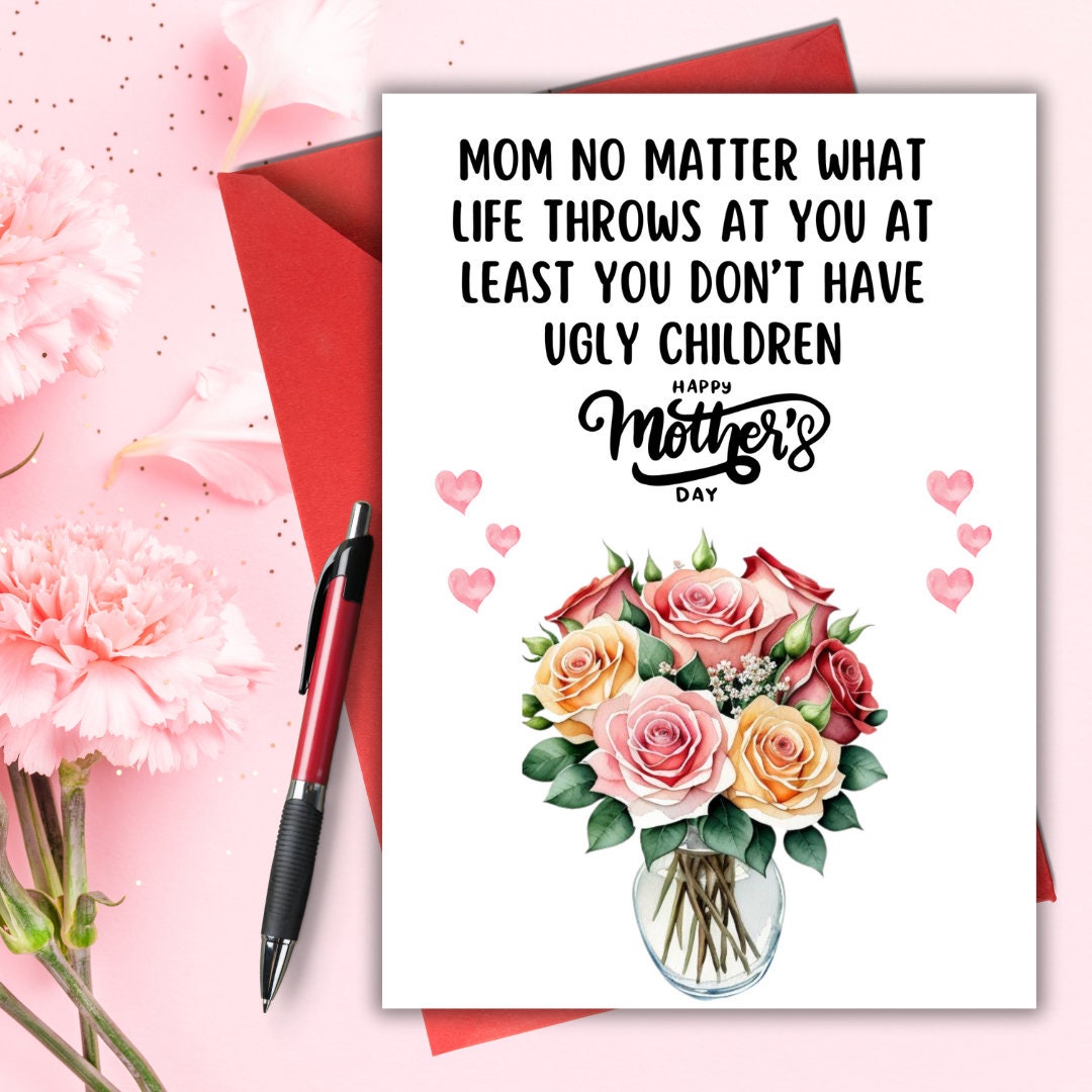 Funny Mothersday Card From Daughter, Unique Mother's Day Card for Mom ...
