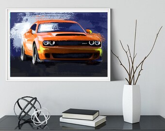 t　オーダー刺繍アート作品　DODGE CHALLENGER t オーダー刺繍アート作品 DODGE CHALLENGER t様専用 オーダー