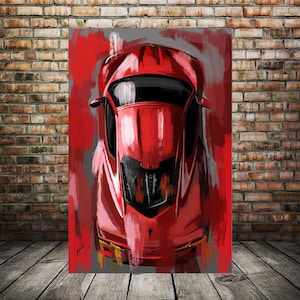 Stampa artistica C8 Corvette, opera d'arte Chevy C8, tela personalizzata C8 Corvette, opera d'arte C8 Corvette dipinta a mano, regalo per gli appassionati di Corvette