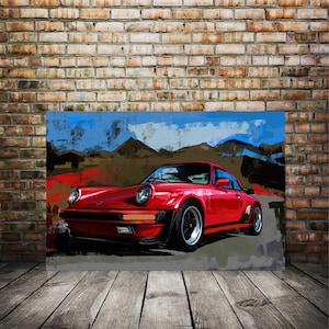 Porsche Wall Art, Car Wall Art Prints, Porsche 911 Poster, Colorful Wall Art Framed, Extra Large Wall Art, Porsche Poster Print Digital