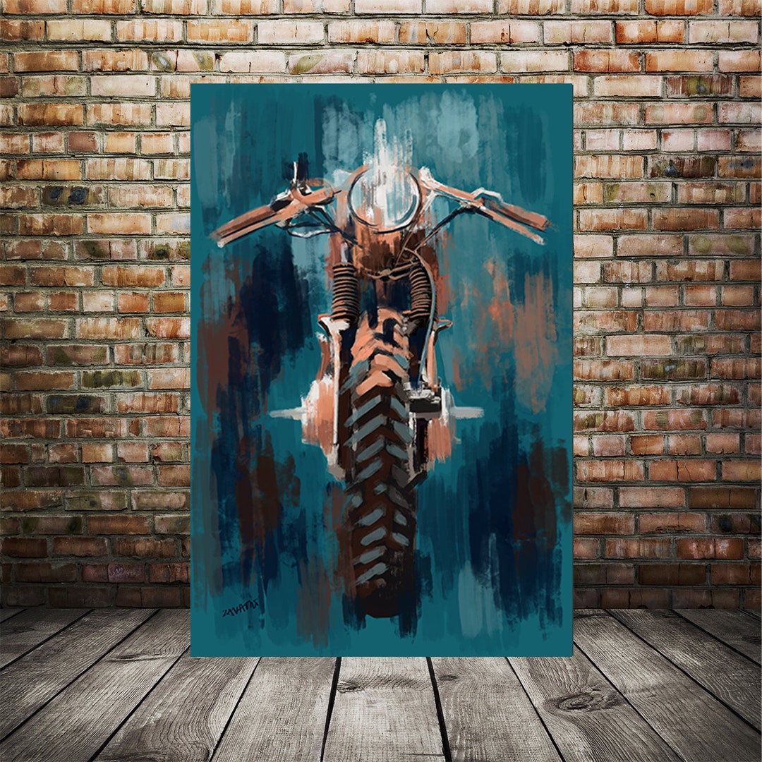 Dirt Bike Art Motorcycle Canvas Print Bike Enthusiast Art Etsy