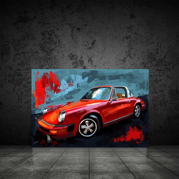 Porsche Targa Wall Art, Car Wall Art Prints, Porsche Poster 