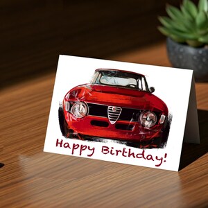 Lustige Geburtstagskarte von Alfa Romeo, Geburtstagskarte von Alfa Romeo, Dankeskarte, Alfa Geburtstagskarte, Geburtstagskarte Set, Persönliche Karten, Vatertag