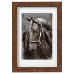 Horses art painting, art of horses, horse art print, canvas home decor, two horses art print, framed art decor, Horse canvas print