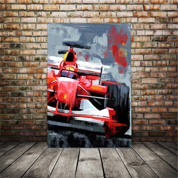F1自動車絵画 | フォーミュラワン キャンバスプリント | ティーンの