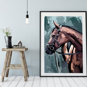 Horses art painting, art of horses, horse art print, canvas home decor, two horses art print, framed art decor, Horse canvas print