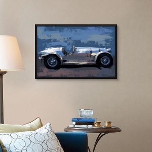 Retro Alfa car canvas art, Automotive painting, Alfa Romeo art print, Canvas Alfa Print, teen room decor, Vintage Alfa art, Christmas gift