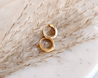 Tiny Women Gold Huggies · 18k Gold Plated Minimalist Earrings · Gold Hoop Earrings · Dainty Women Huggie Hoop Earring · Small Hoop Earring