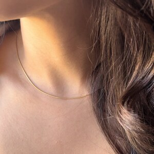 Delicate Layering Necklace · Ultra Thin 18k Gold Chain · Dainty Layer Necklace · Layered Necklace  · Tiny Delicate Gold Chocker