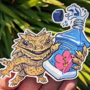 Crapaud corné avec de l&#39;eau des Fidji Sticker
