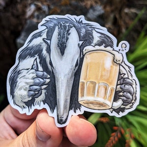 Ameisenbär mit Bier Sticker