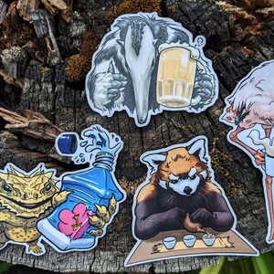 Paquete de pegatinas de bestias de bebidas