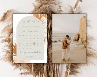 Set de invitación de boda Boho