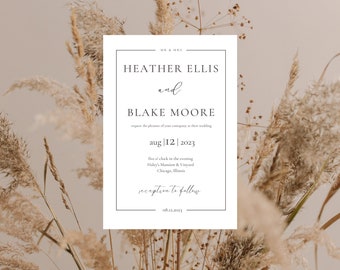 Minimalist Wedding invitation set