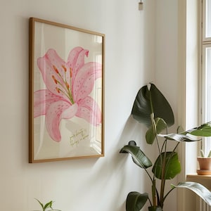 floral living room wall art poster