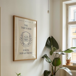 Tortured Poets Dept Poster: Minimalist Dorm Decor (Printable)