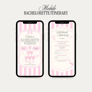 Bachelorette Weekend Itinerary Template: Mobile Invitation (Canva)