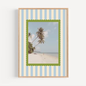 Beach Palm Trees Print: Tropical Coastal Art (Digital Download)