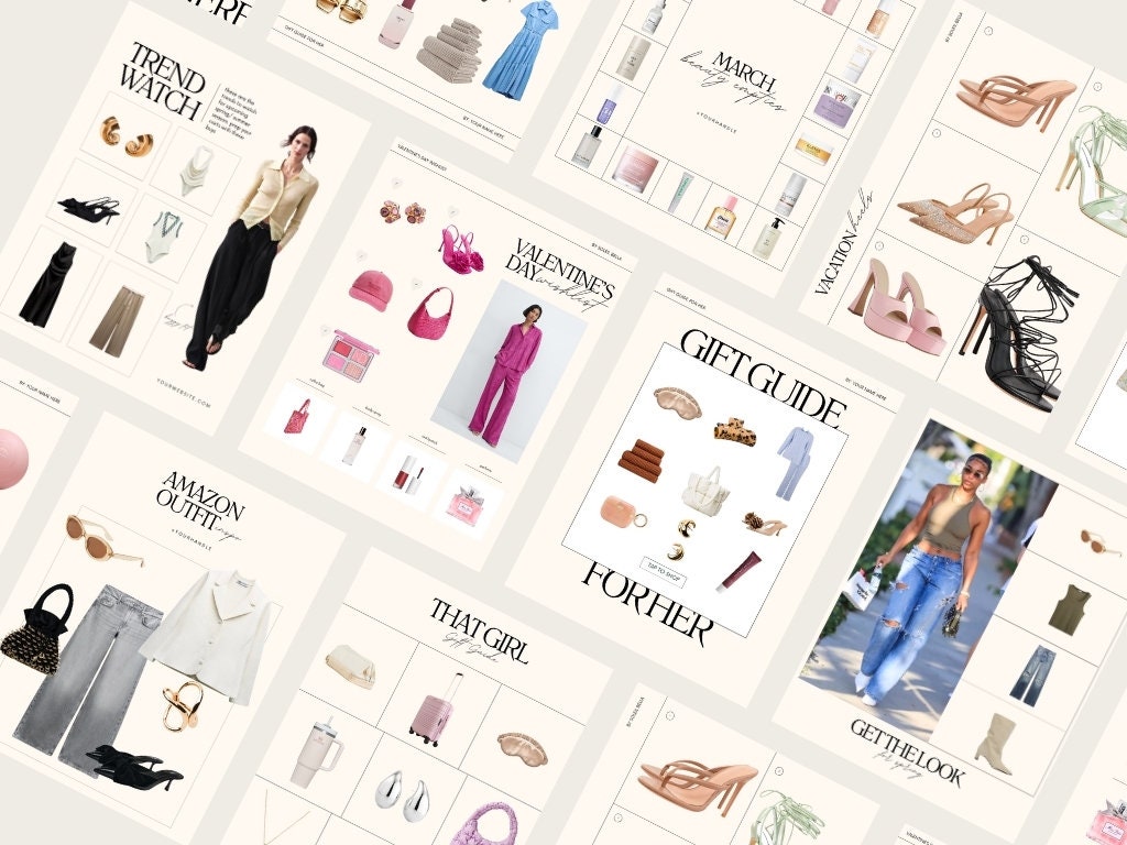 30 Editable Canva LTK Fashion Templates: Outfit Planner (digital ...