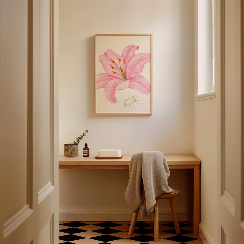 floral office wall art poster