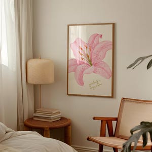 floral bedroom wall art poster
