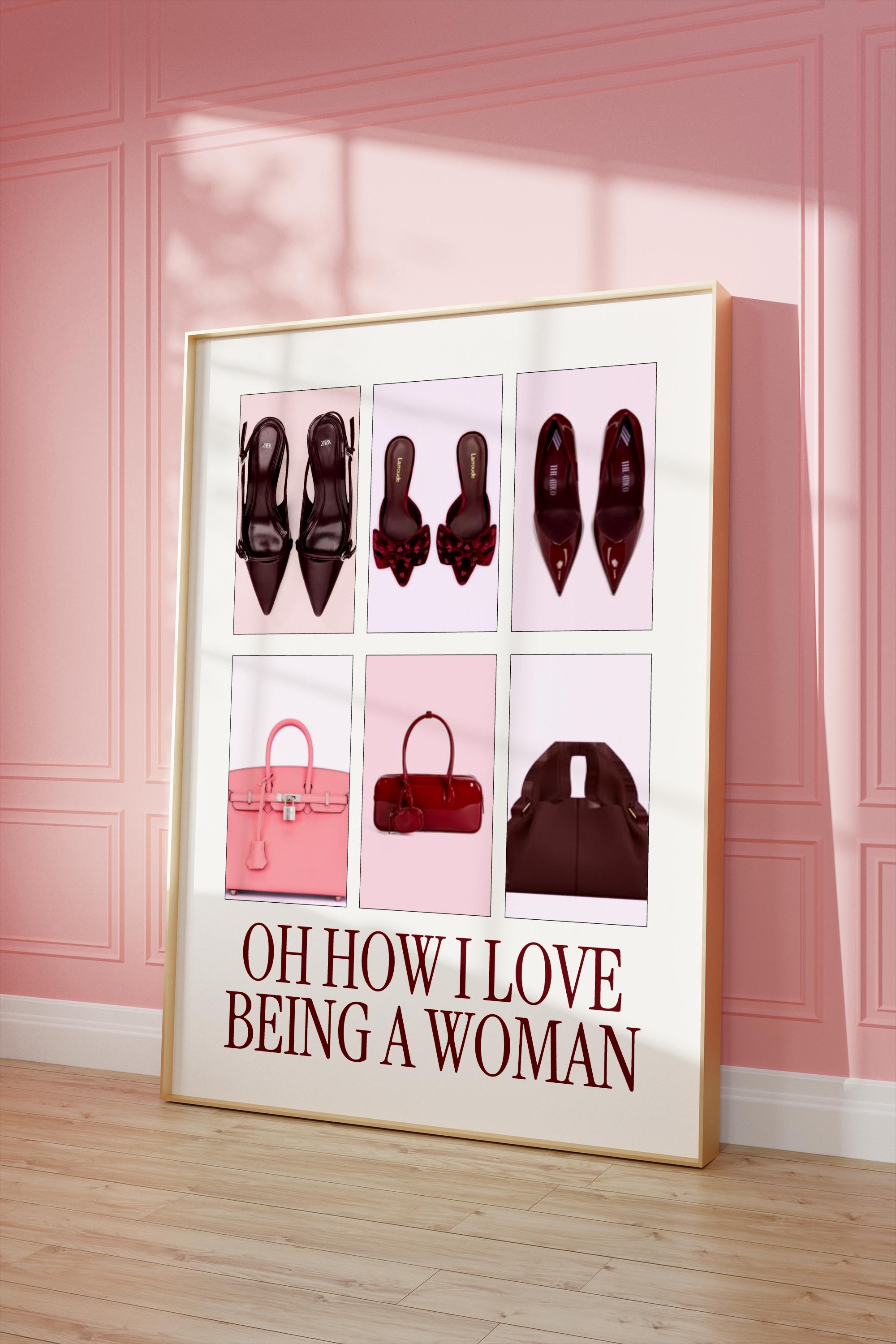 Luxury Handbags & Shoes Fashion Print: Feminine Wall Art (Digital Download)