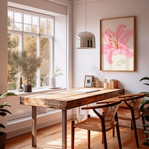 floral office dining room wall art poster