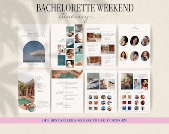 Ultimate Bachelorette weekend planner | Bachelorette Itinerary Template | bachelorette party invite digital download