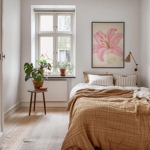 floral bedroom wall art poster