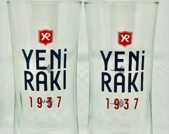 New Raki 1937 Theme Raki Glass 6 pieces